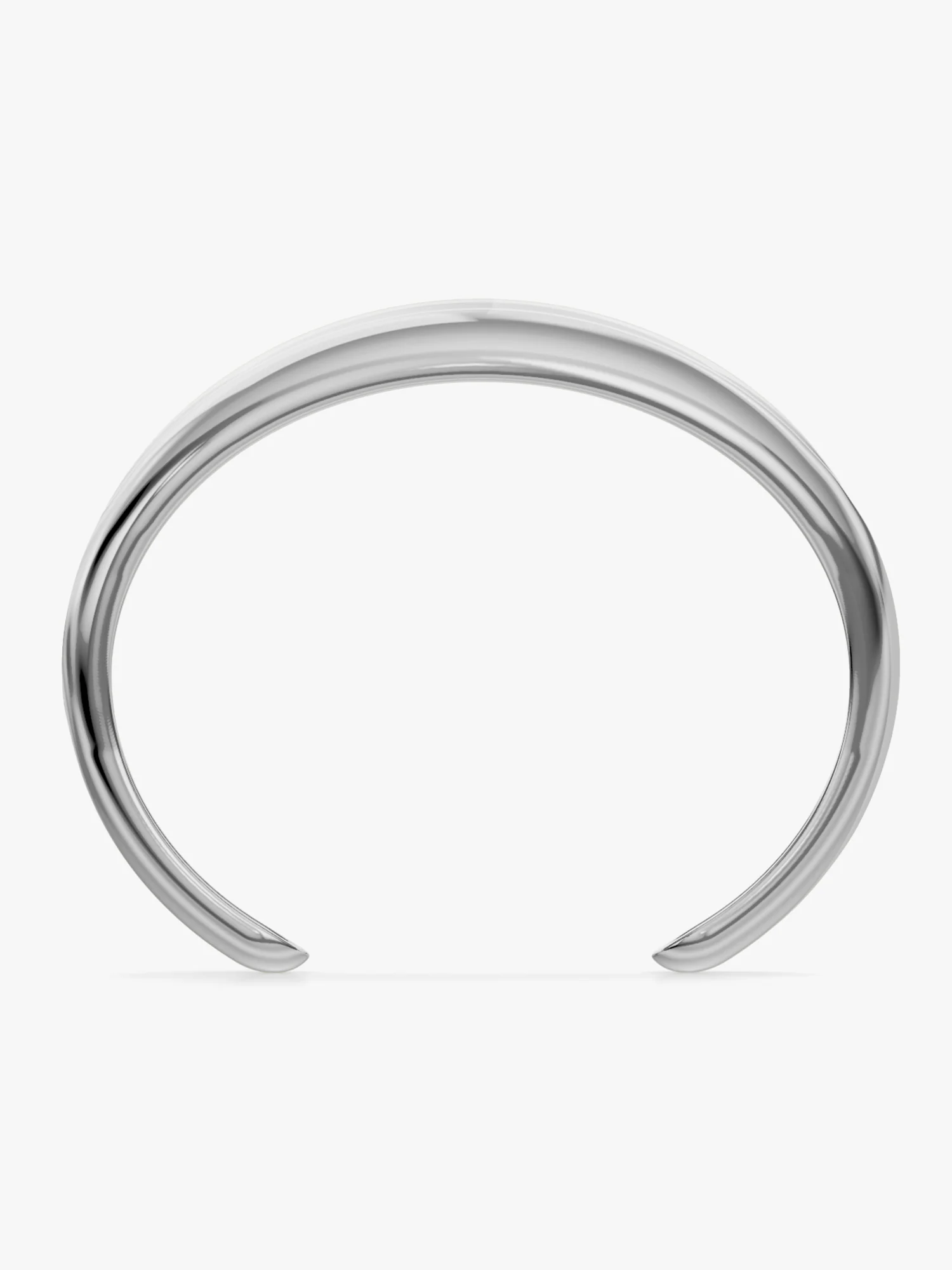 Curve Core Rhodium Plated Cuff Bracelet - Image 5