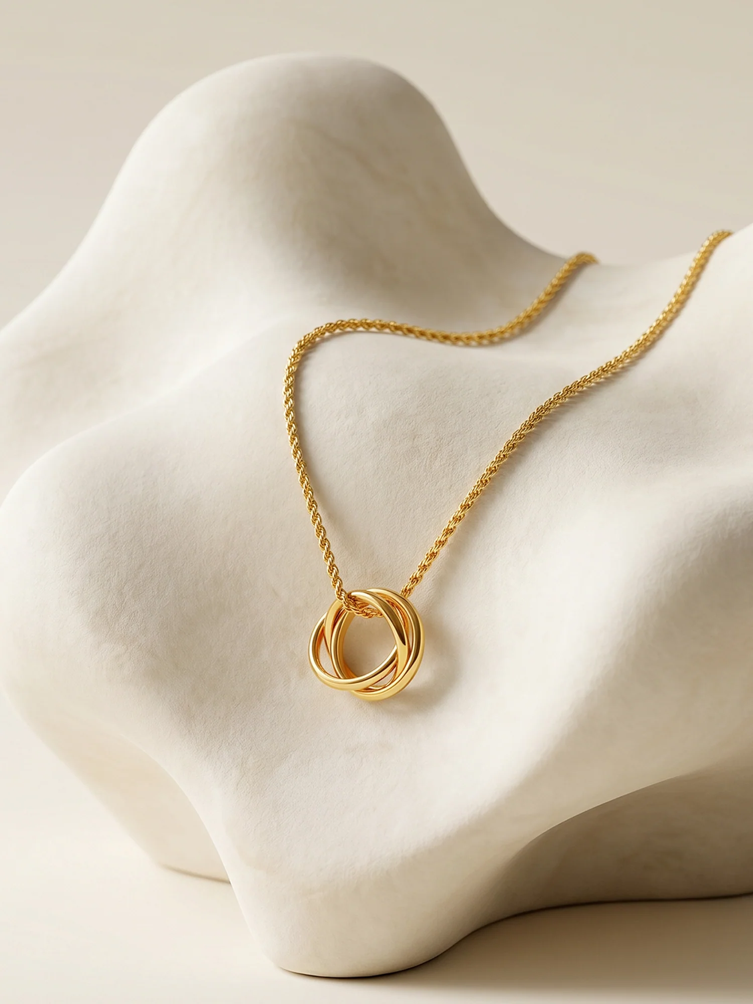 Daily Shine Gold Plated Pendant With Link Chain - Image 2