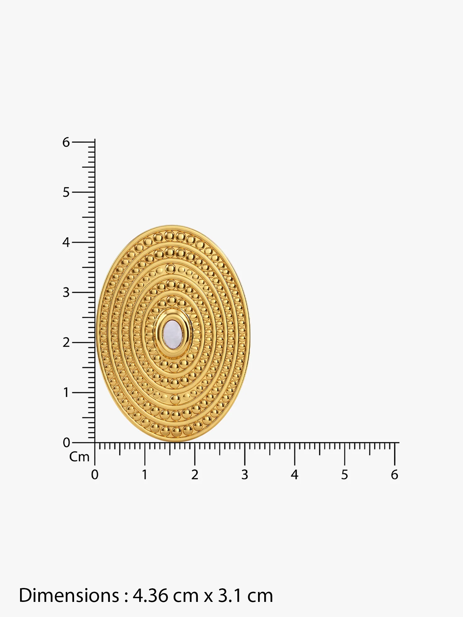 Disc Grid Gold Plated Studs - Image 6