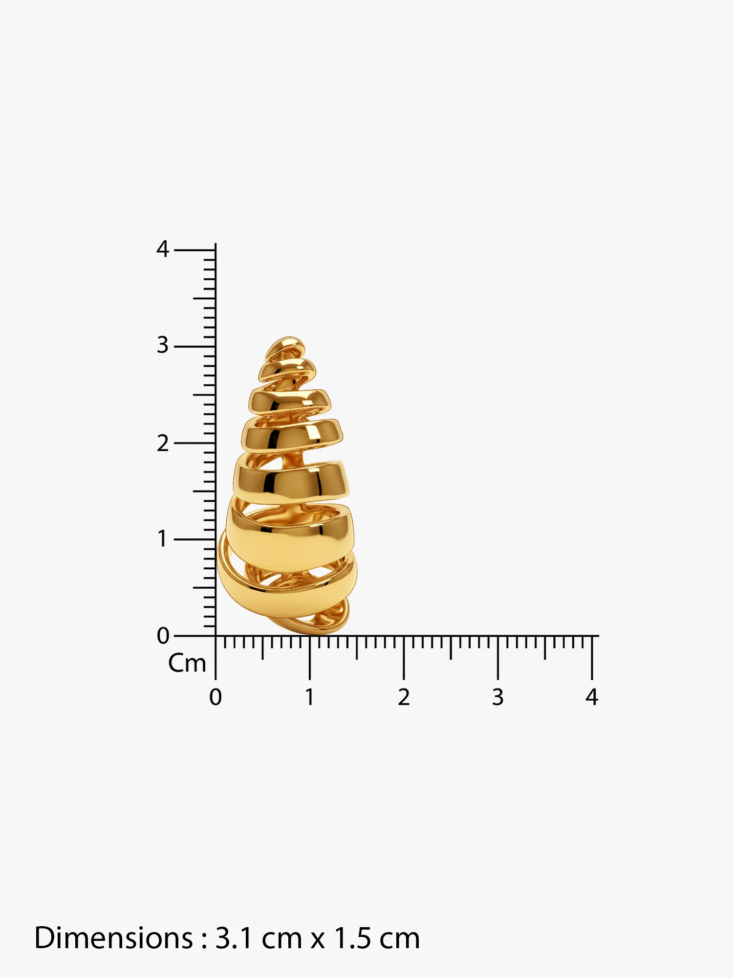 Dome Drama Gold Plated Earrings - Image 6