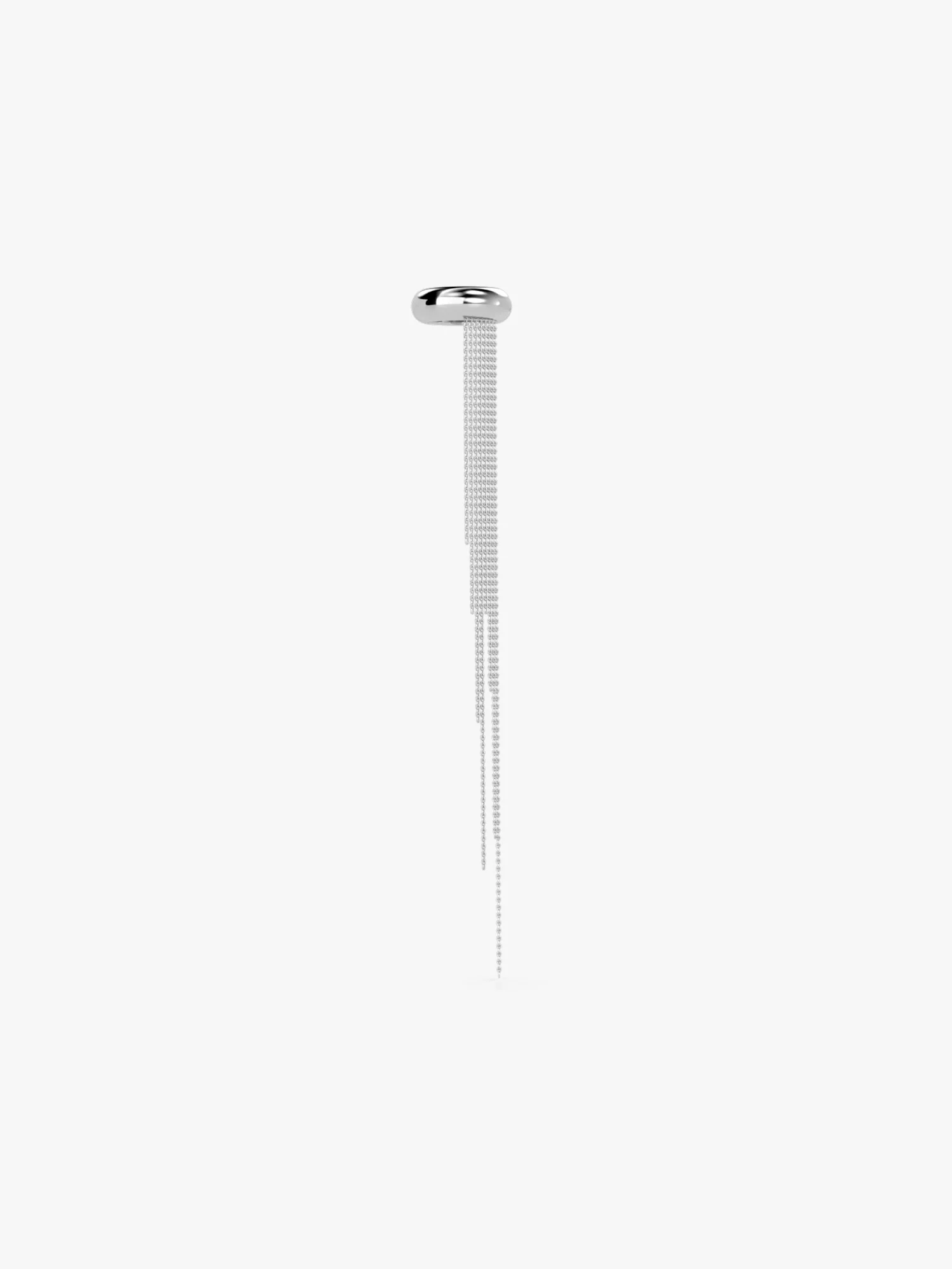 Drip Hook Rhodium Plated Ear Cuff - Image 6
