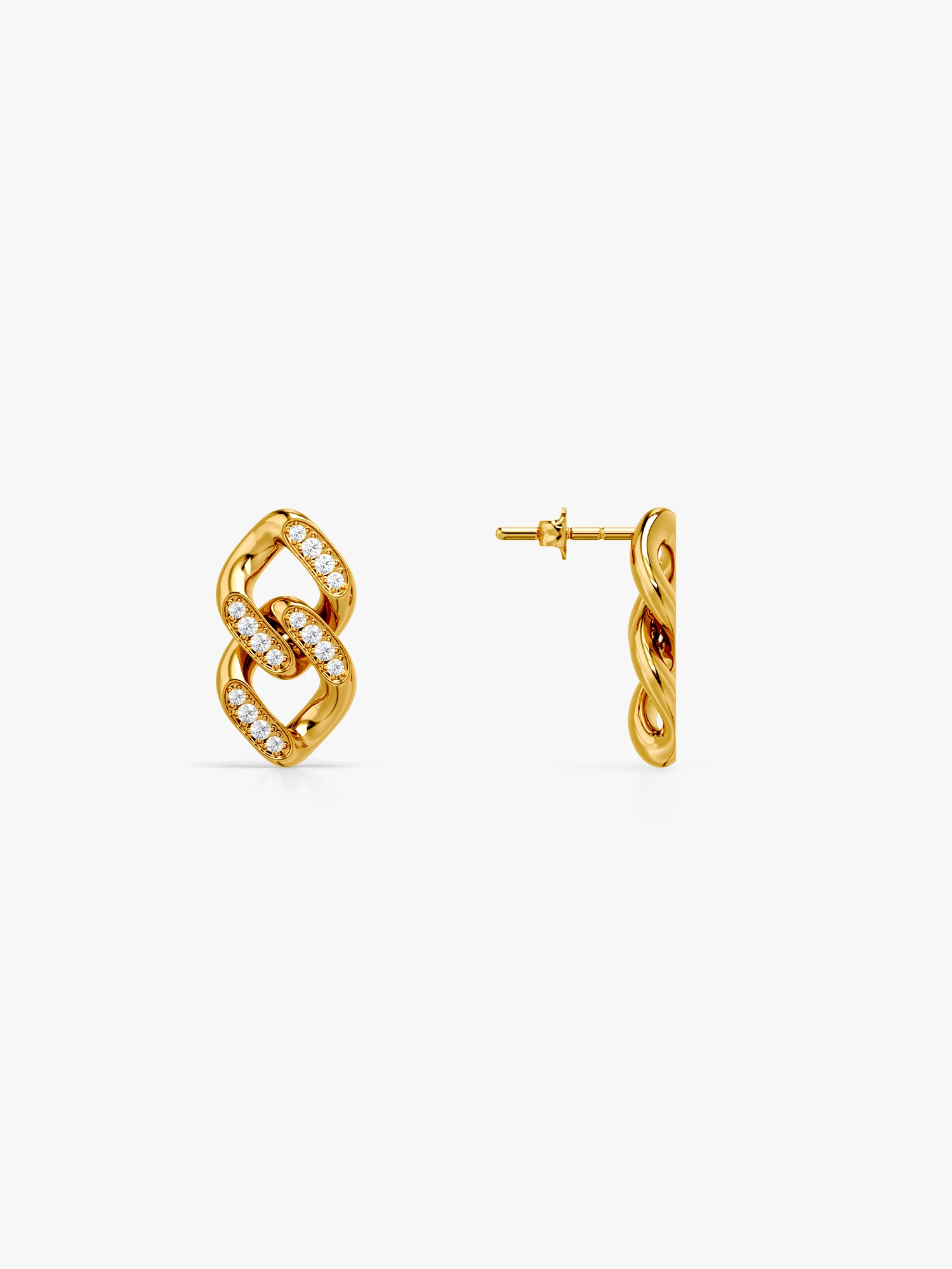 Drip Links Gold Plated Earrings - Image 5