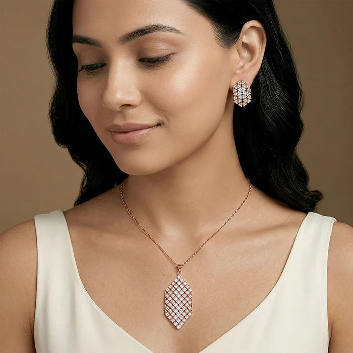 Dual Tone Aurora Angle Silver Set - Image 3