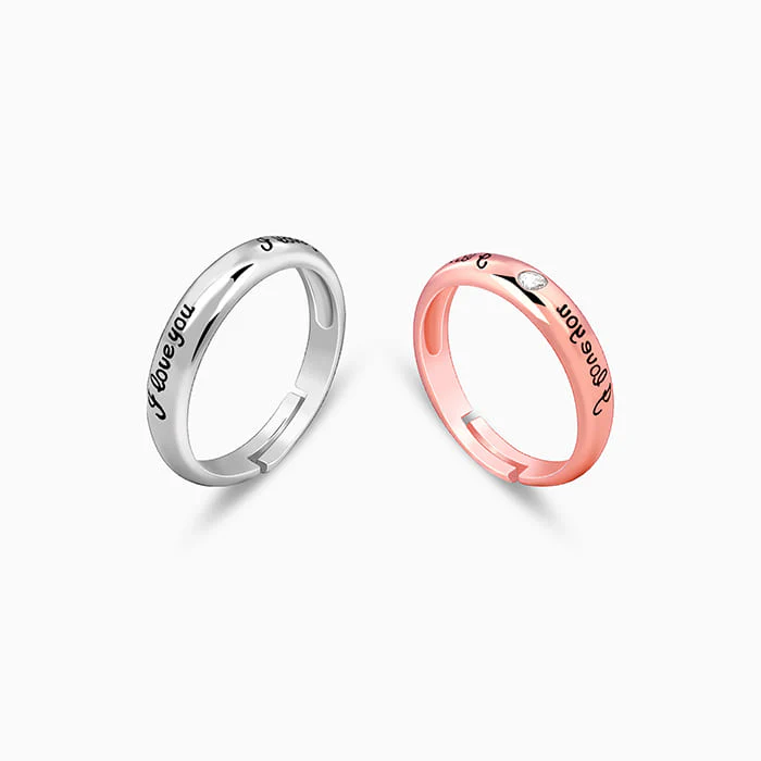 Dual Tone I Love You Couple Bands - Image 4