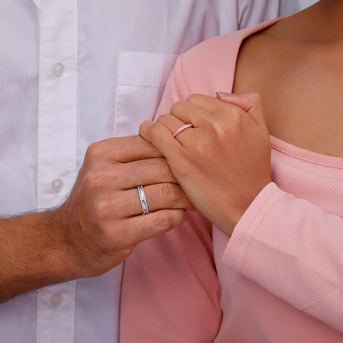 Dual Tone Lifeline Couple Band - Image 3