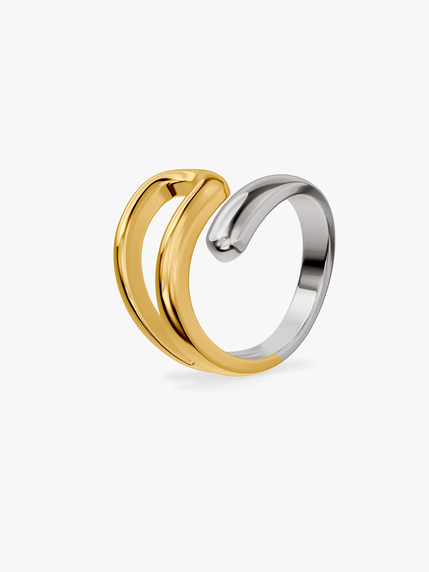 Twisted Link Up Dual Tone Ring (Size 14) - Image 4