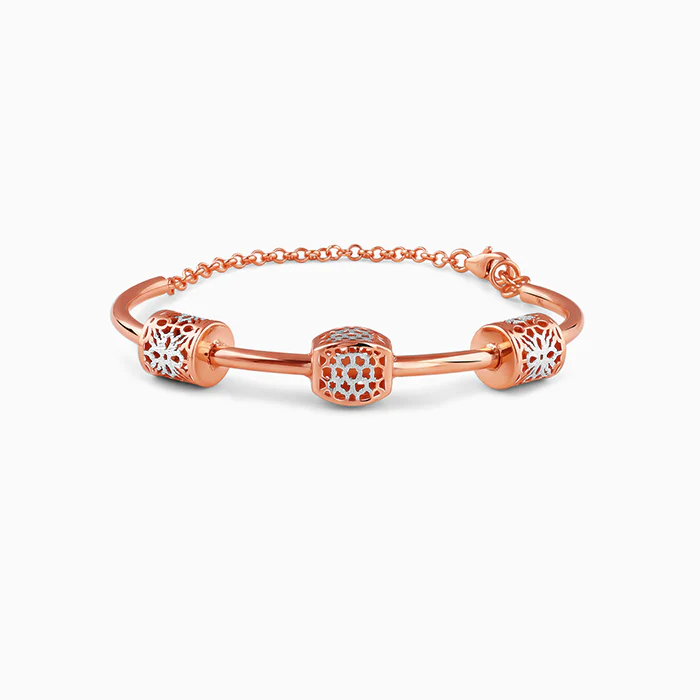 Dual Tone Maison Glow Silver Bracelet