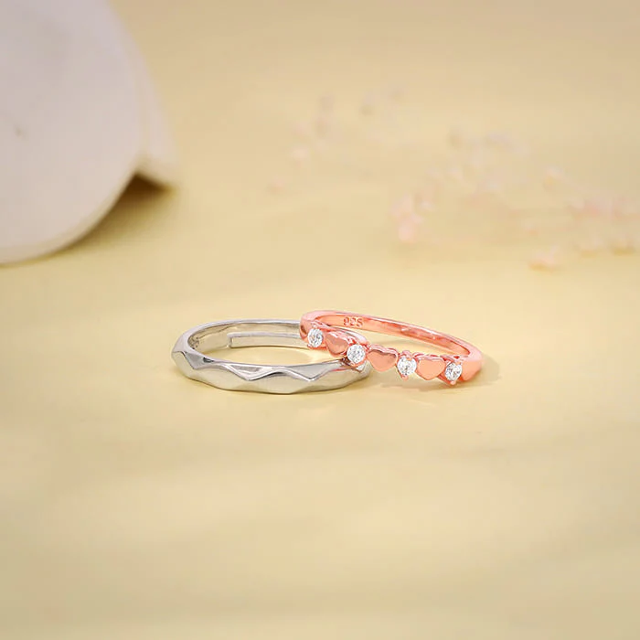 Dual Tone One Love Couple Bands - Image 2
