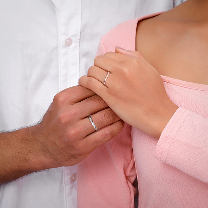 Dual Tone One Love Couple Bands - Image 3