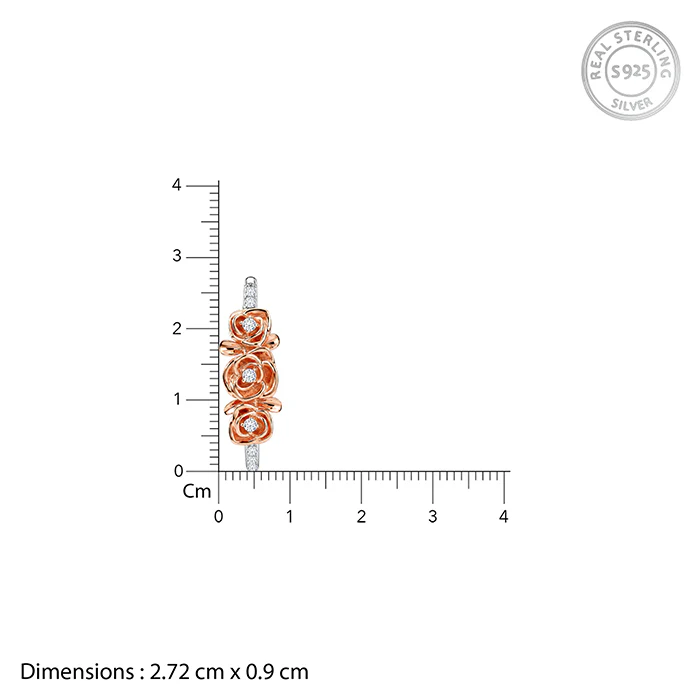 Dual Tone Petals of Her Earrings - Image 4