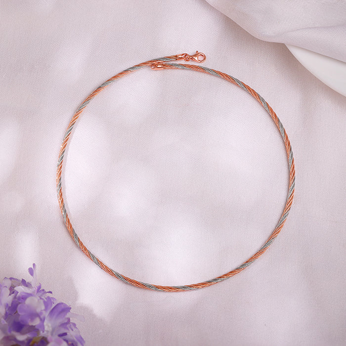 Dual Tone Rope Hasli Necklace - Image 2