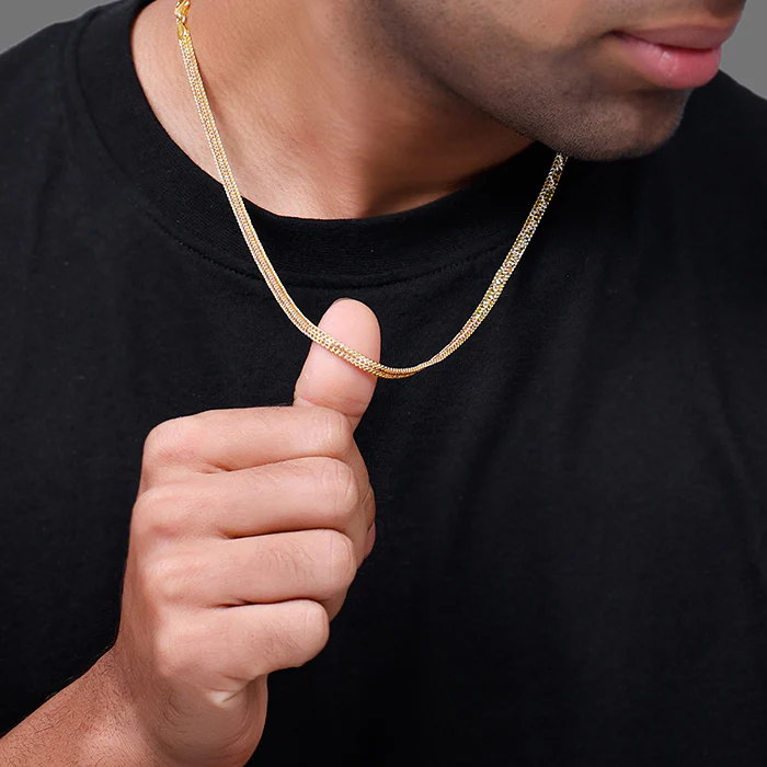 Dual Tone Snake Chain For Him - Image 3