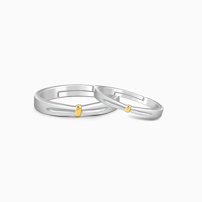 Dual Tone Twin Flame Couple Bands