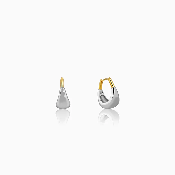 Dual Tone Uniquely Yours Hoop Earrings
