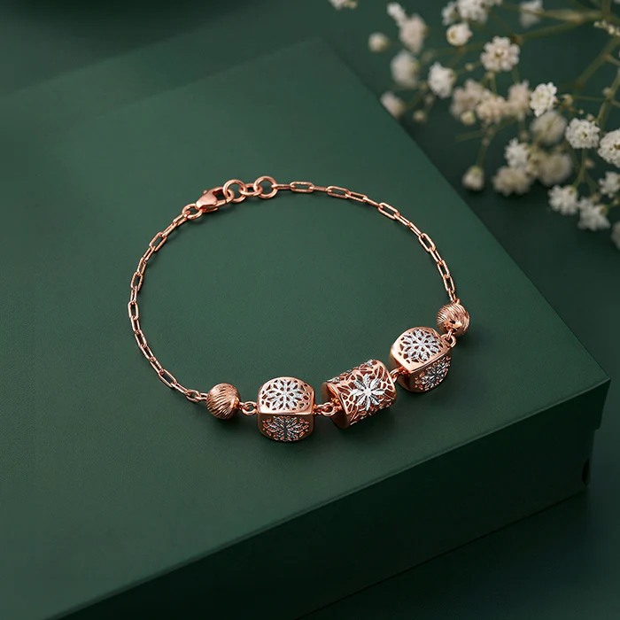 Dual Tone Zenith Charm Silver Bracelet - Image 2