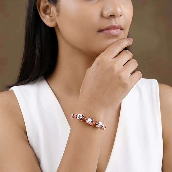 Dual Tone Zenith Charm Silver Bracelet - Image 3