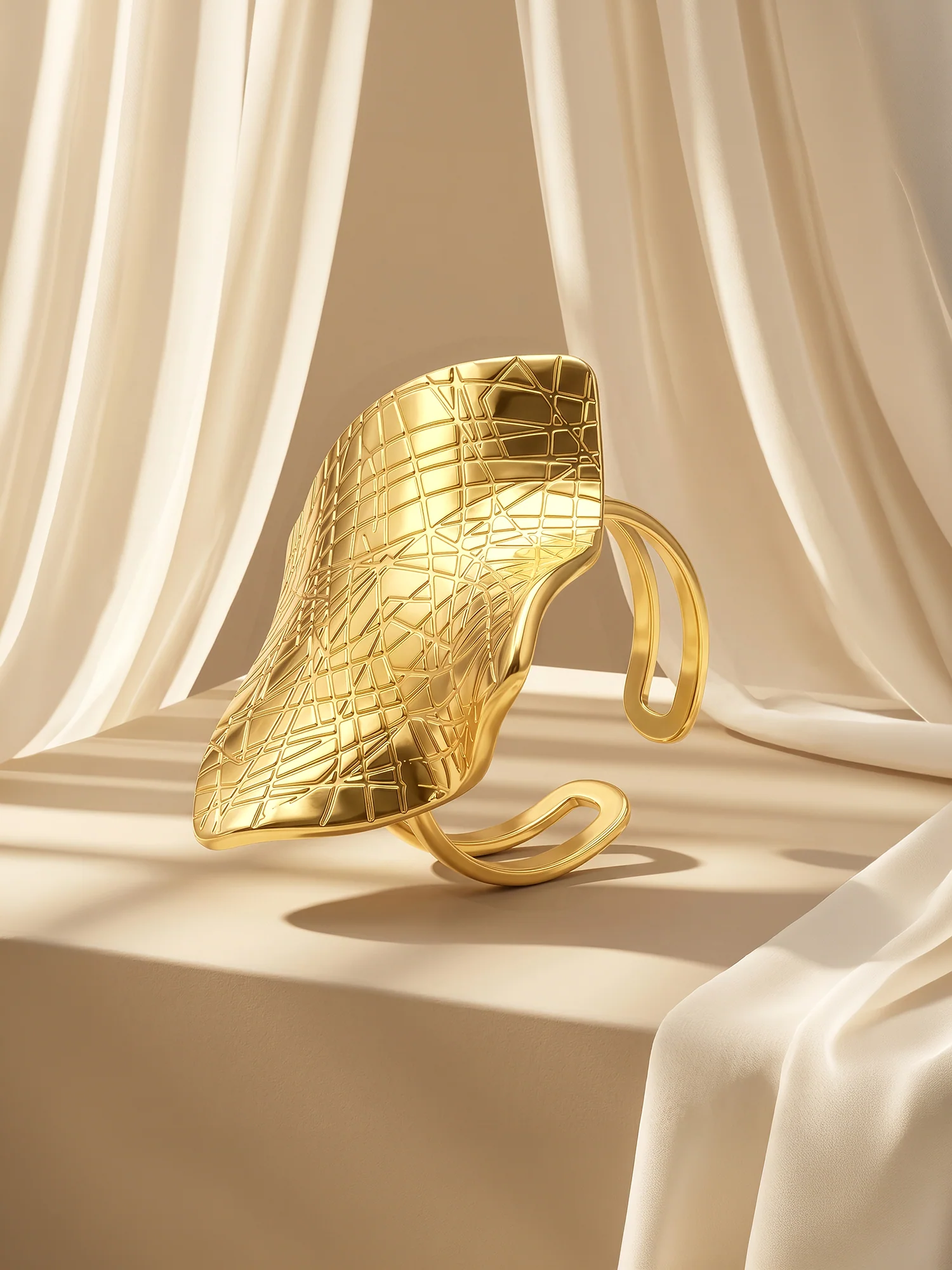 Edgy Energy Gold Plated Ring (Size 12) - Image 2