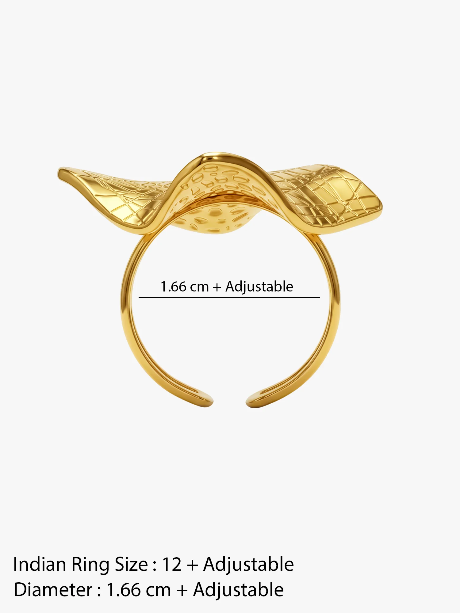 Edgy Energy Gold Plated Ring (Size 12) - Image 6