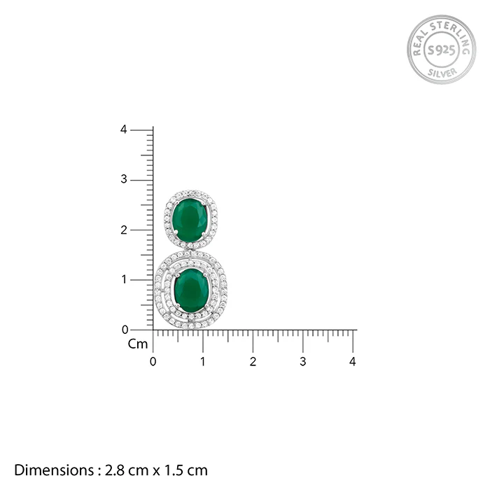 Silver Lovesick Green Earrings - Image 4