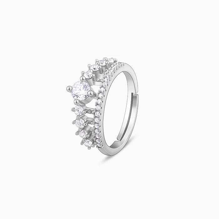 Silver Queen Crown Ring - Image 4