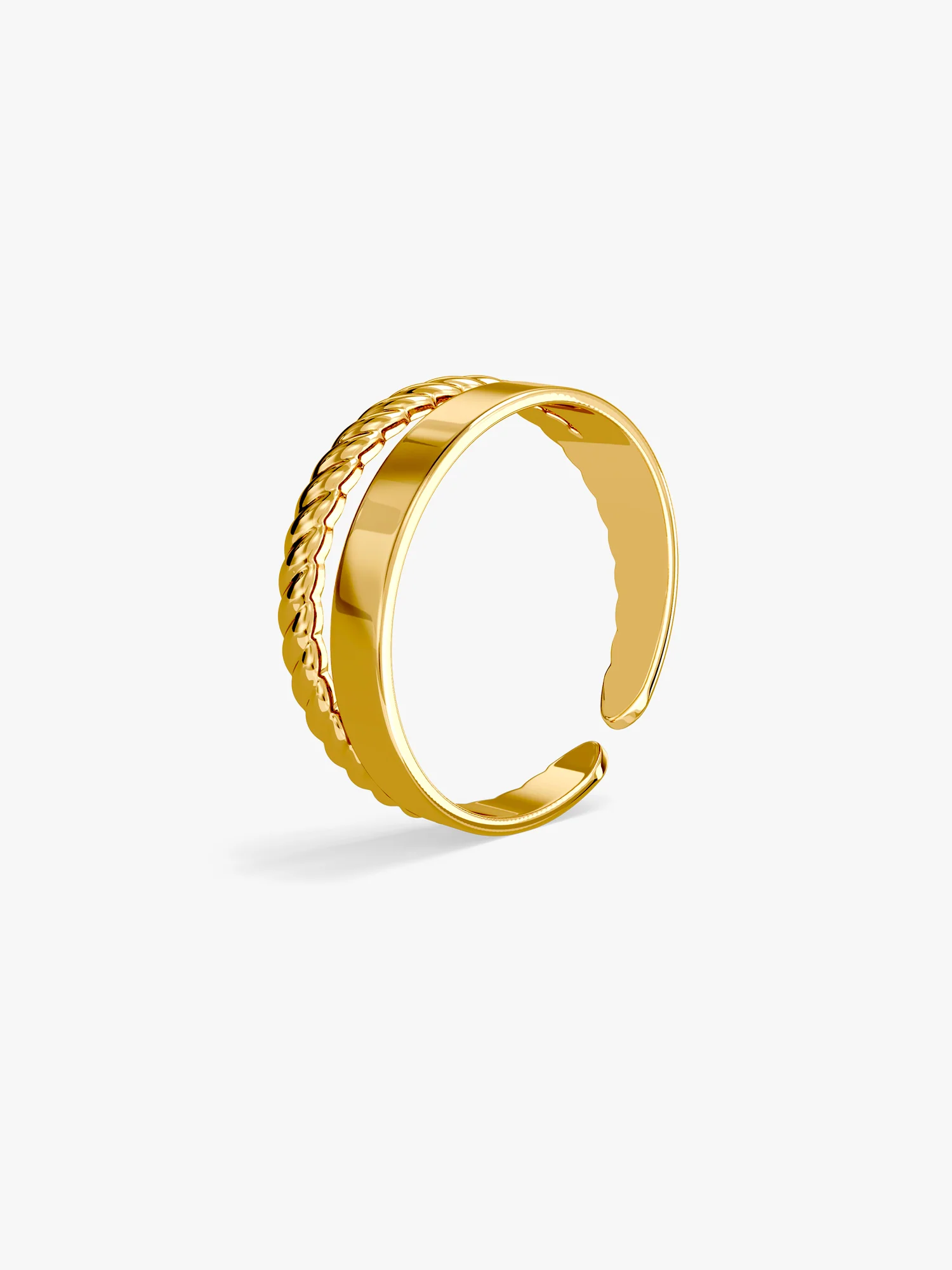 Faux Gold Plated Stack Ring (Size 14) - Image 4