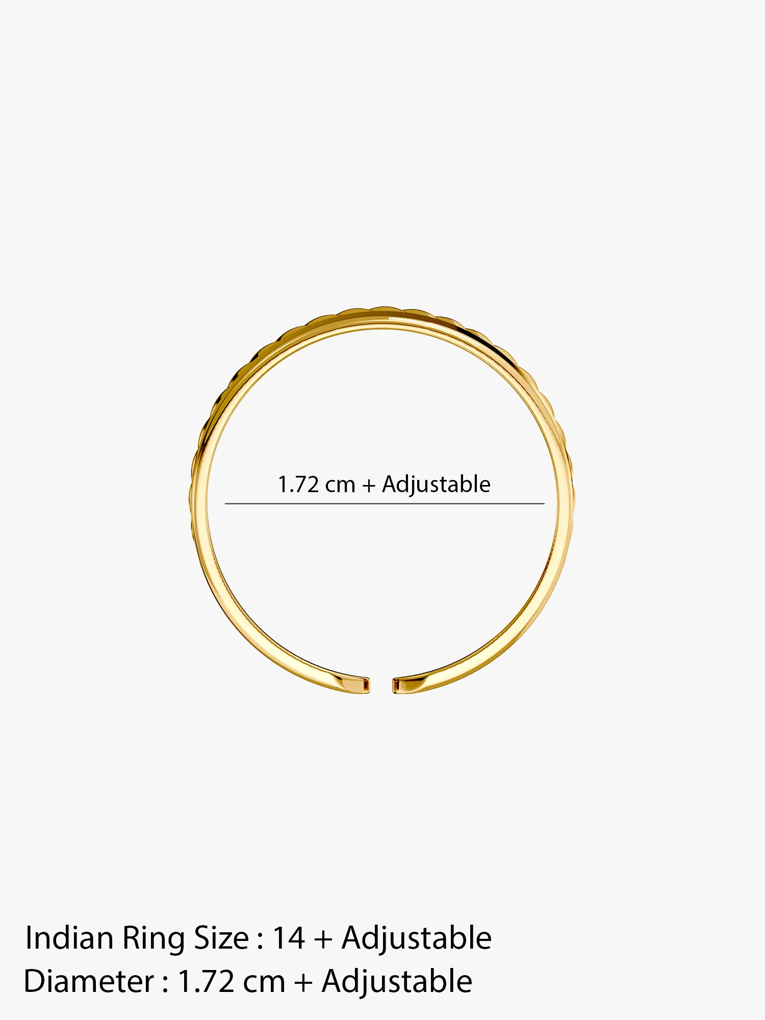 Faux Gold Plated Stack Ring (Size 14) - Image 6