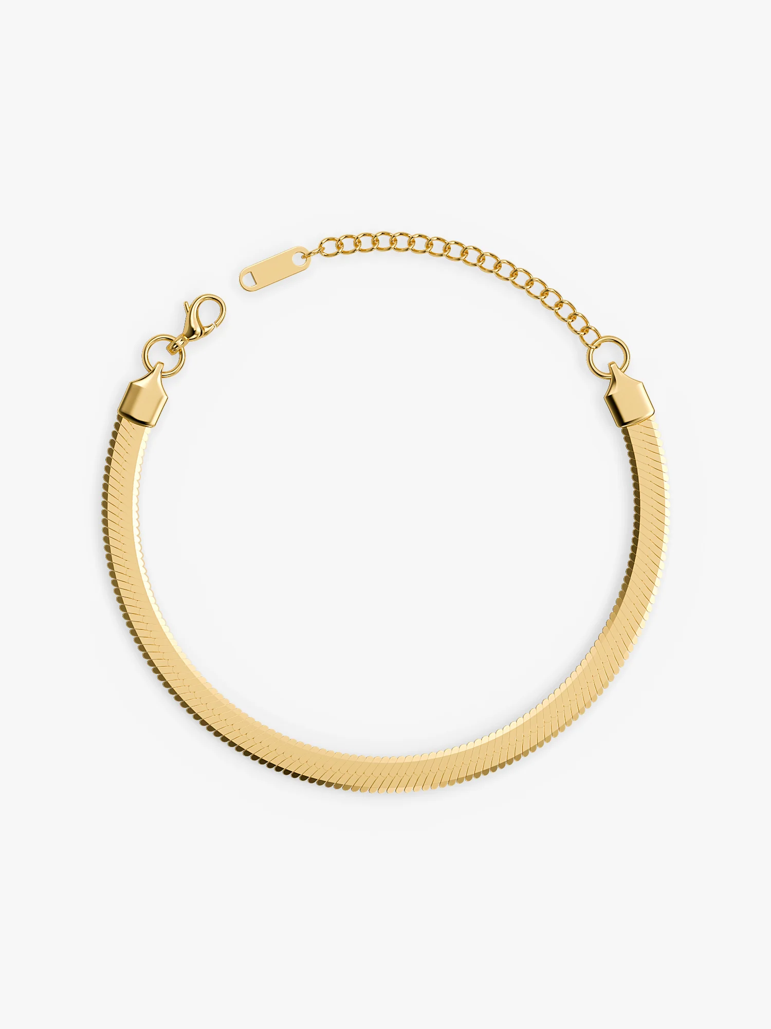 Flat Flex Gold Plated Bracelet