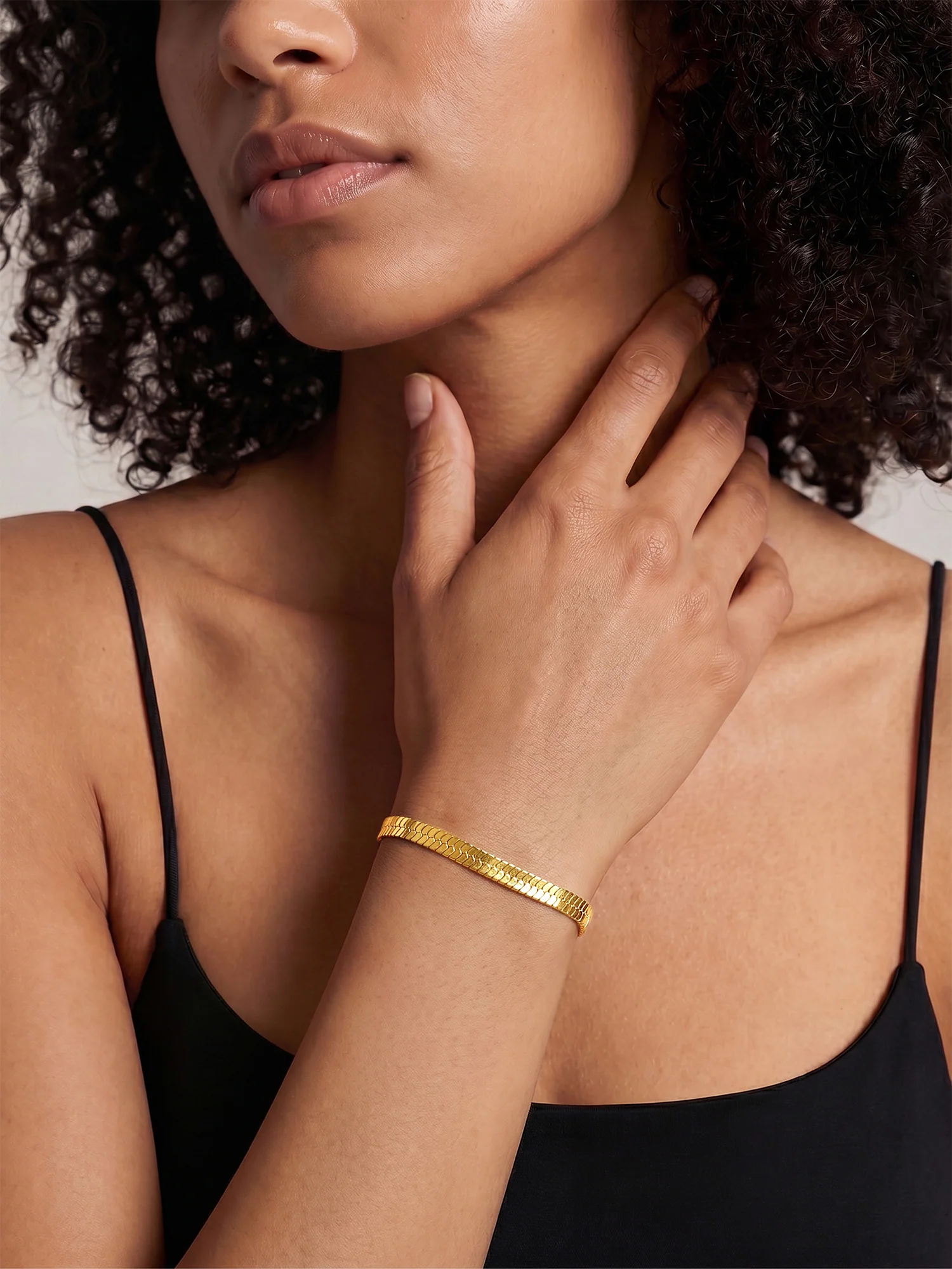 Flat Flex Gold Plated Bracelet - Image 3