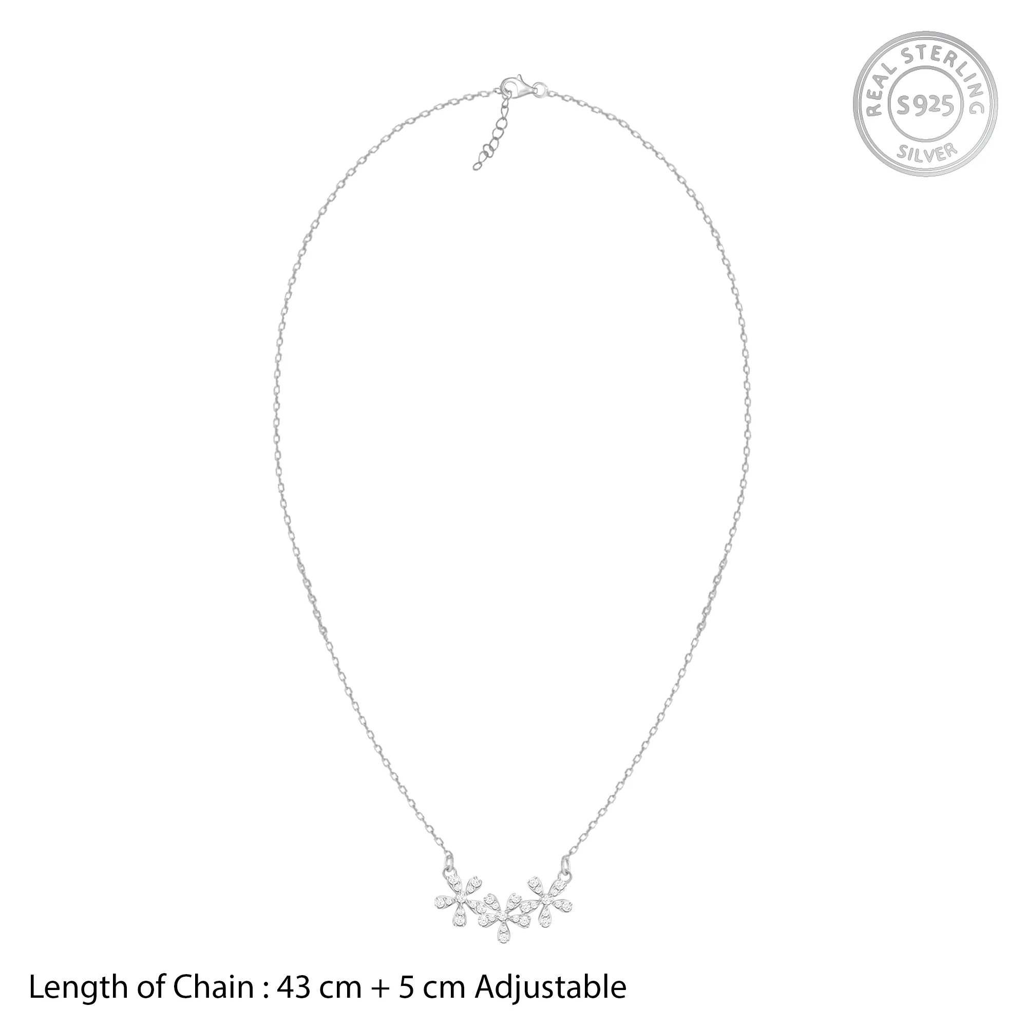 Silver Floral Enchantment Necklace - Image 6