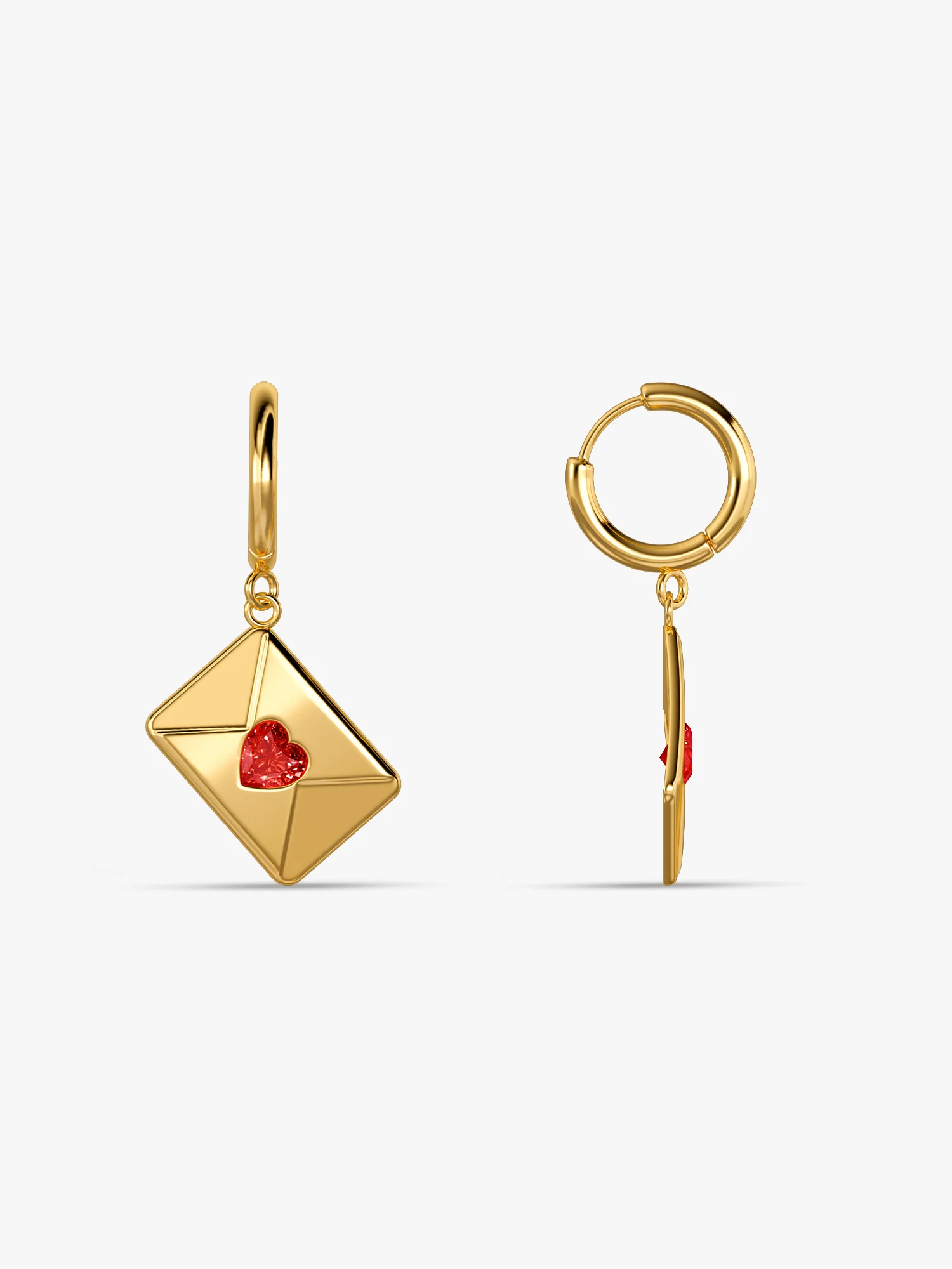 Gem Curve Gold Plated Earrings - Image 5