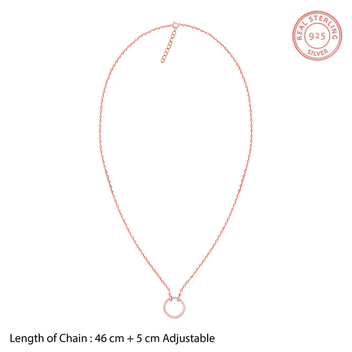 Anushka Sharma Rose Gold Forever Valentine Pendant with Link Chain - Image 6