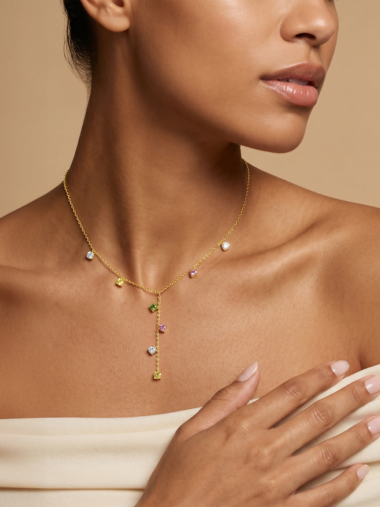 Glow Theory Gold Plated Lariate Necklace - Image 3