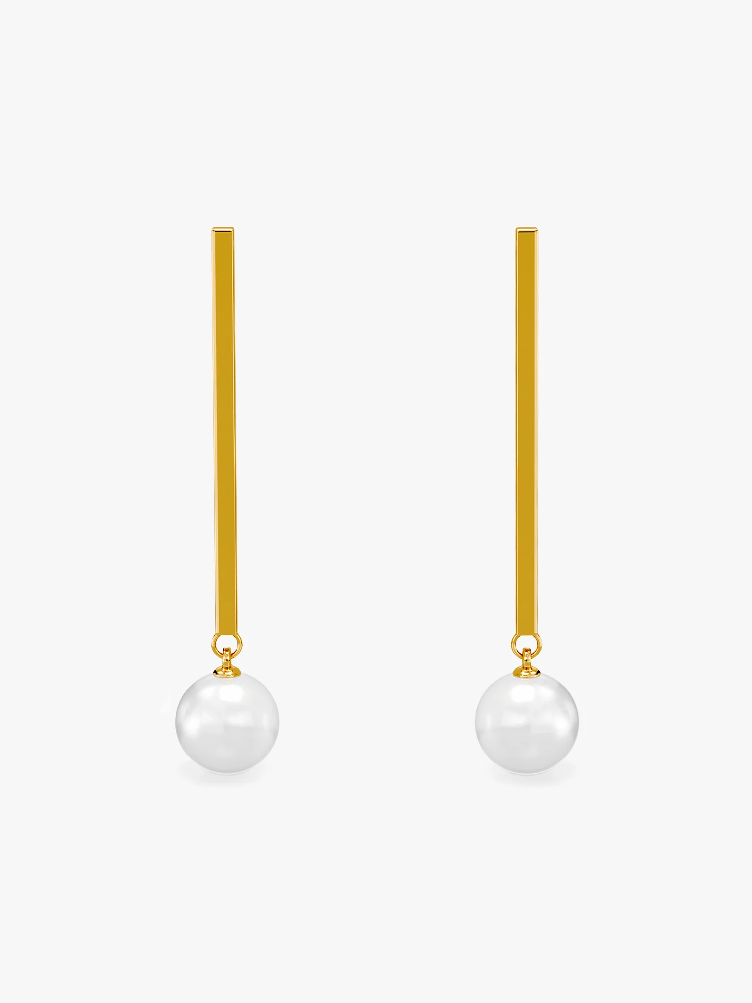 Glow Up Pearl Gold Plated Earrings - Image 4