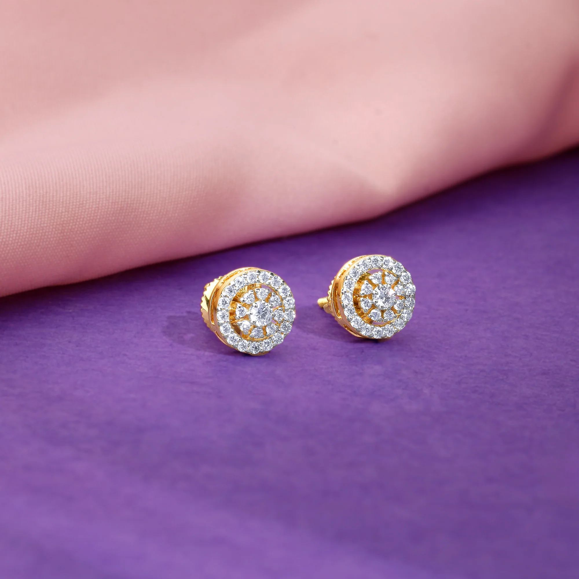 Gold After Glow Lab Grown Diamond Earrings - Image 2