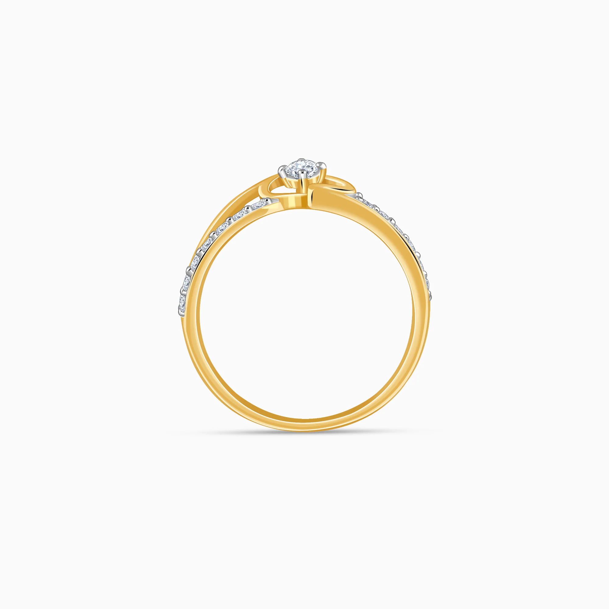 Gold Amara Heart Lab Grown Diamond Ring - Image 5