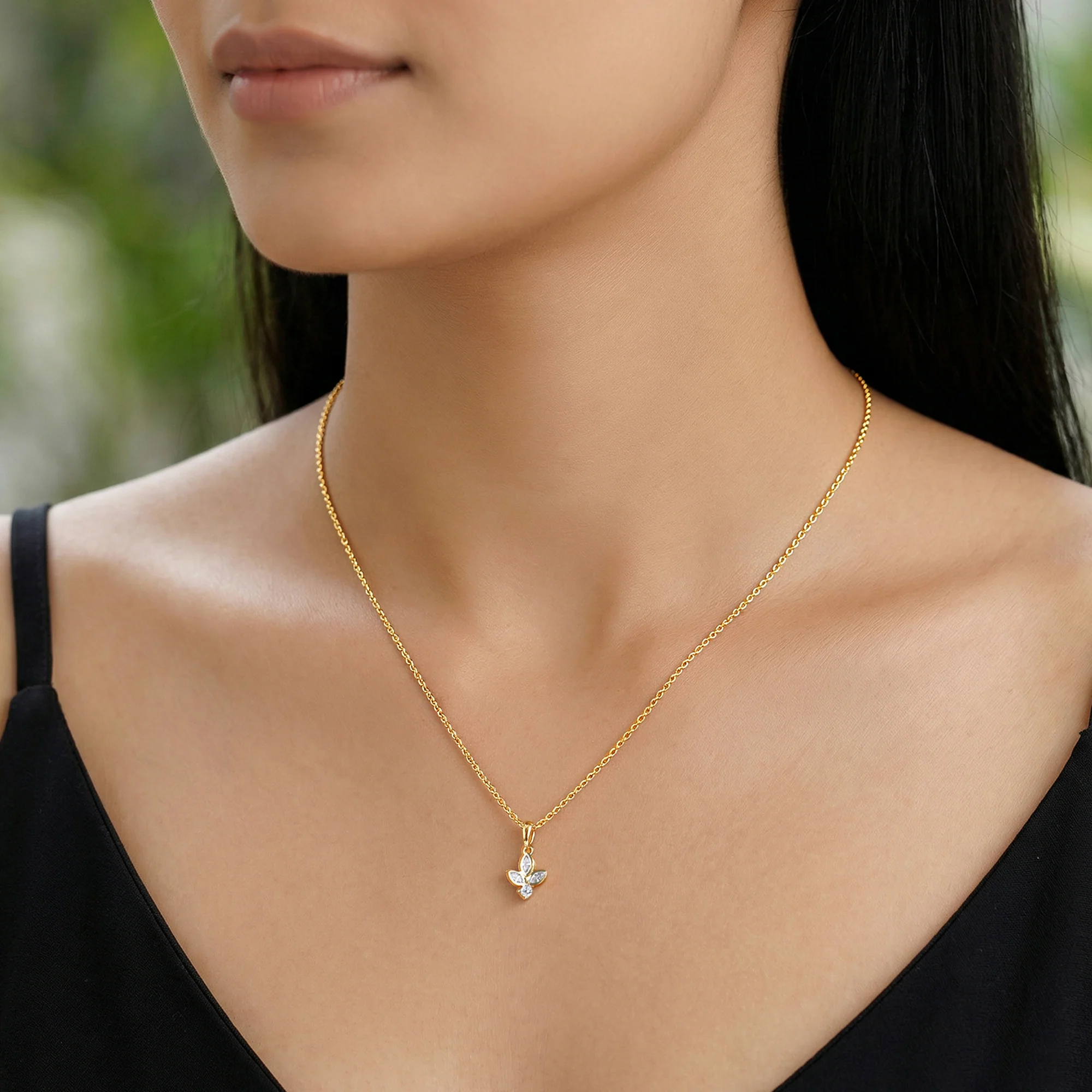Gold Anaya Lab Grown Diamond Pendant - Image 3