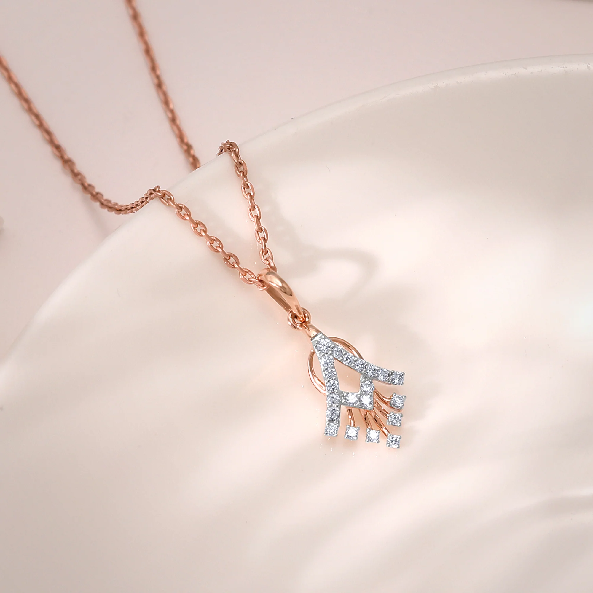 Rose Gold Benignant Diamond Pendant - Image 2