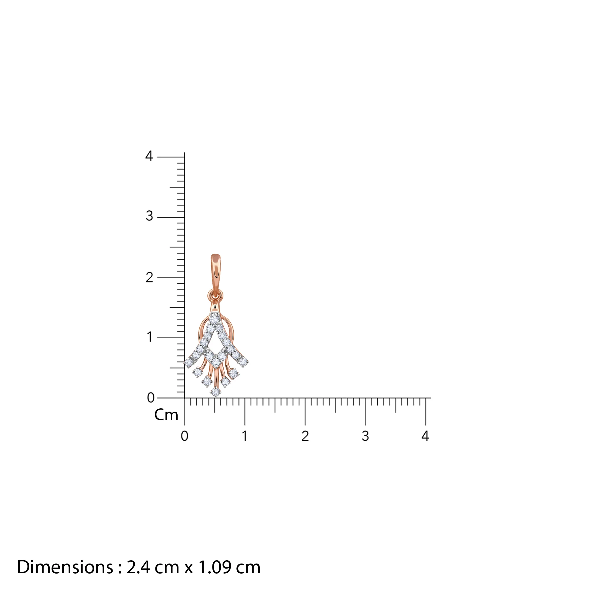 Rose Gold Benignant Diamond Pendant - Image 6