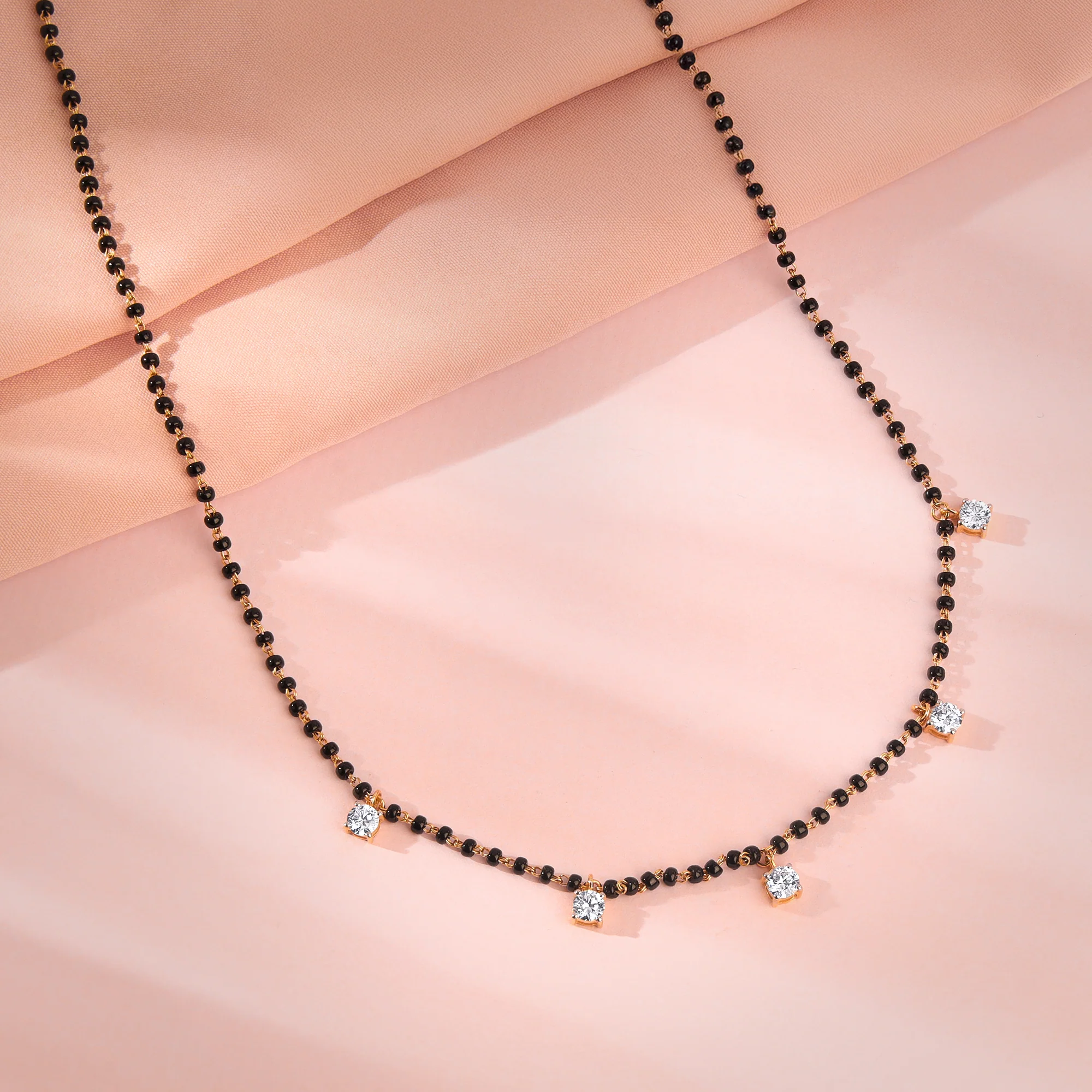 Gold Ankitha Lab Grown Diamond Mangalsutra - Image 2