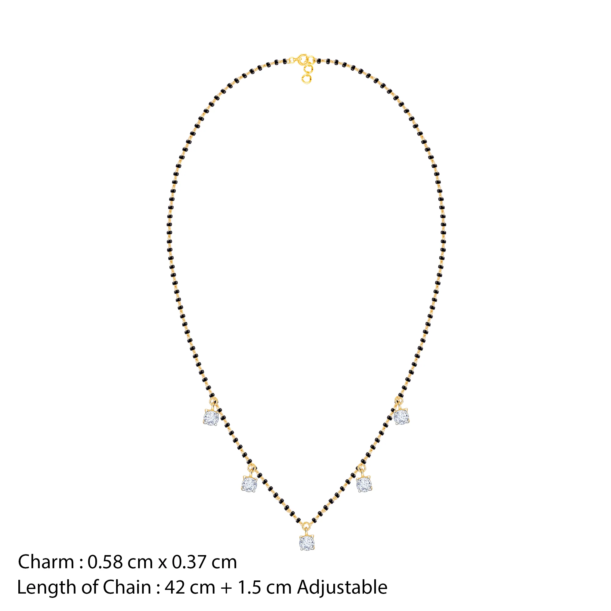 Gold Ankitha Lab Grown Diamond Mangalsutra - Image 4