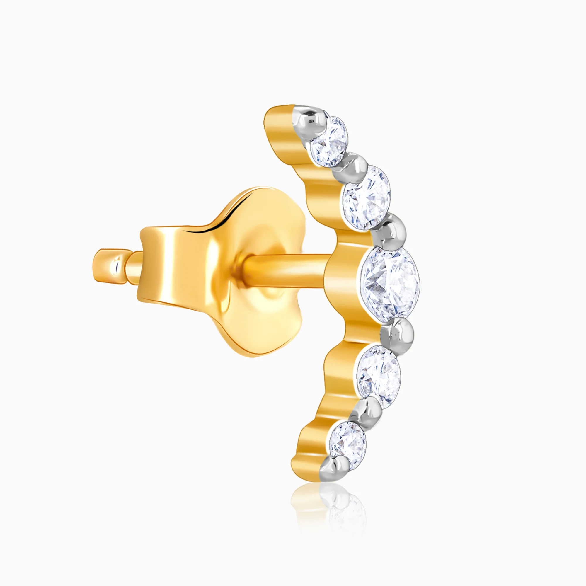 Gold Arc of Beauty Lab Grown Diamond Earrings - Image 4
