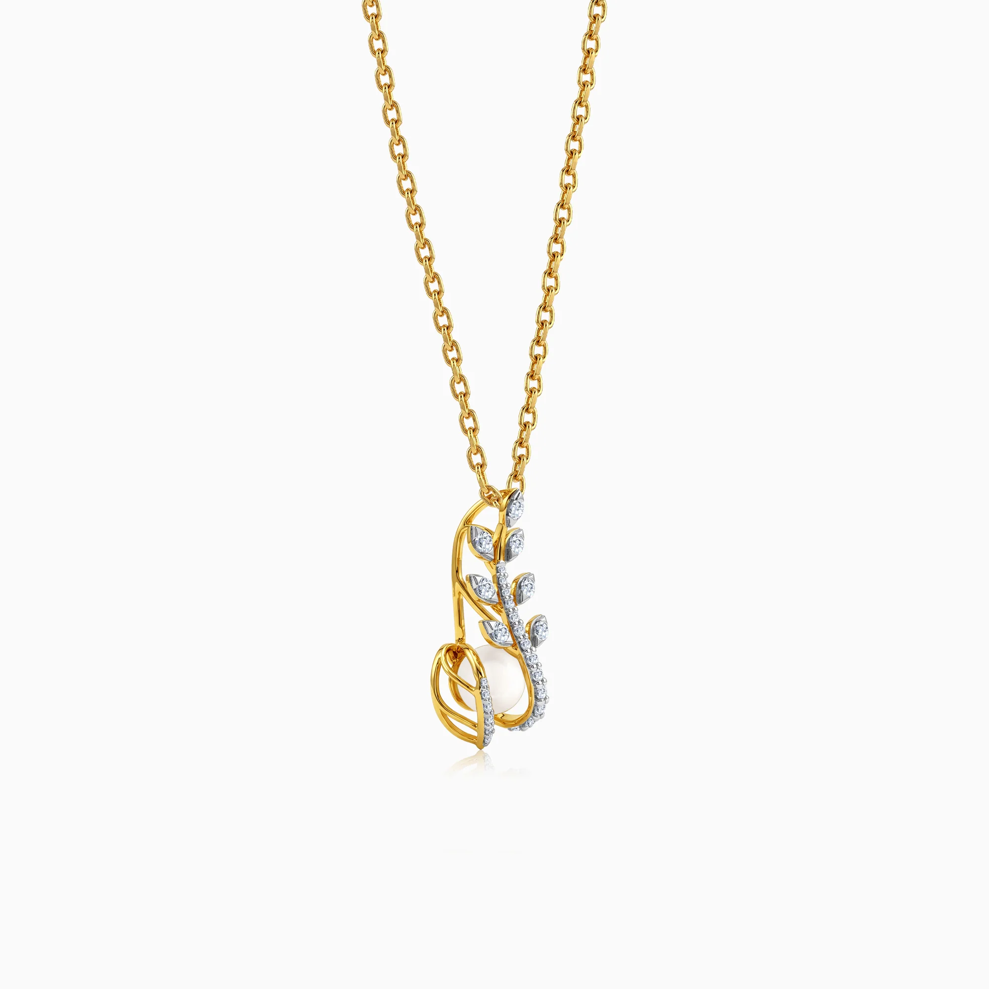 Gold Arohi Lab Grown Diamond Pendant - Image 4