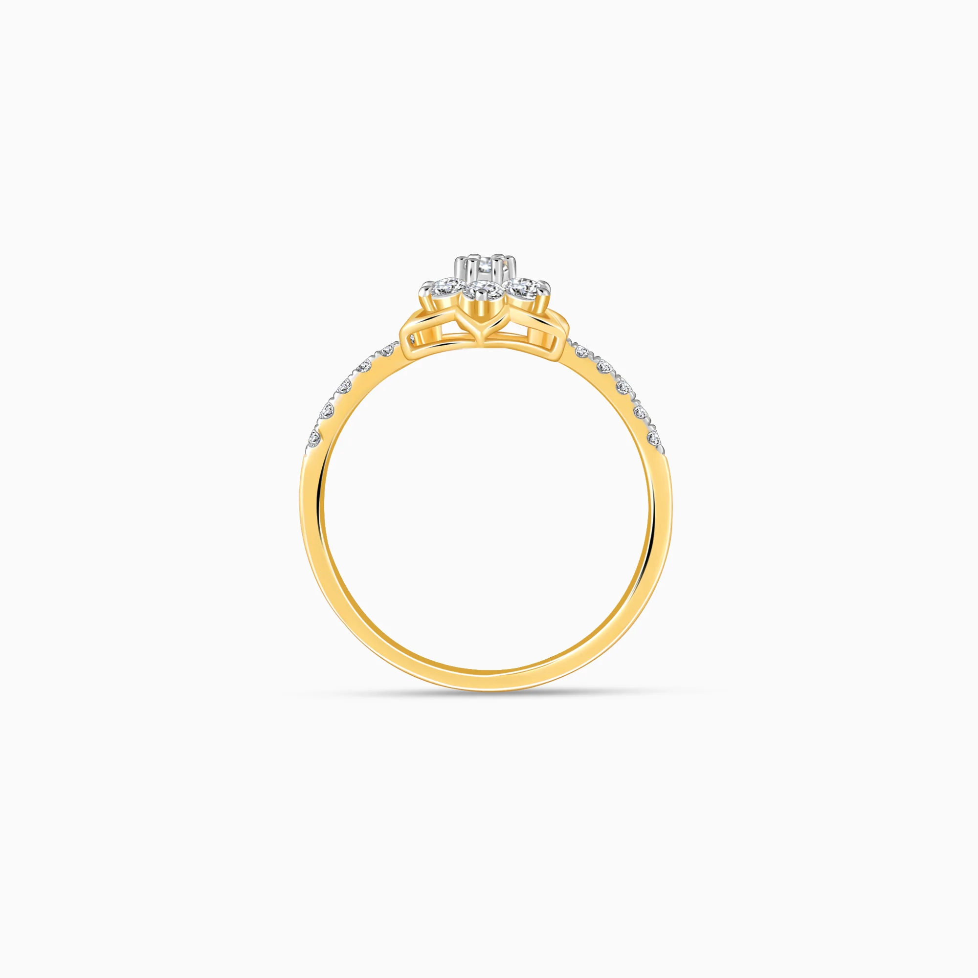 Gold Artistic Flora Lab Grown Diamond Ring - Image 5