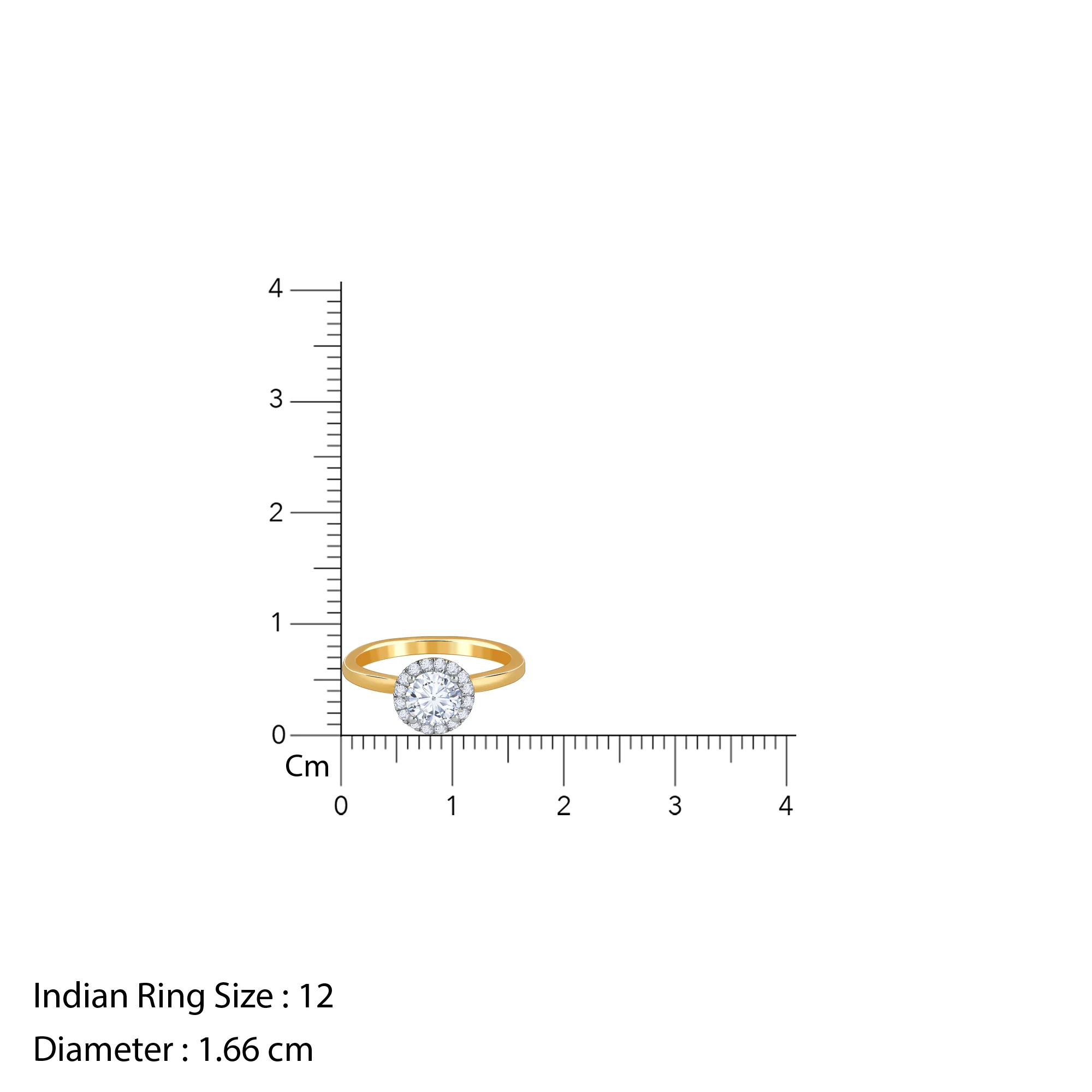 Gold Audrey Halo Salitaire Lab Grown Diamond Ring - Image 6