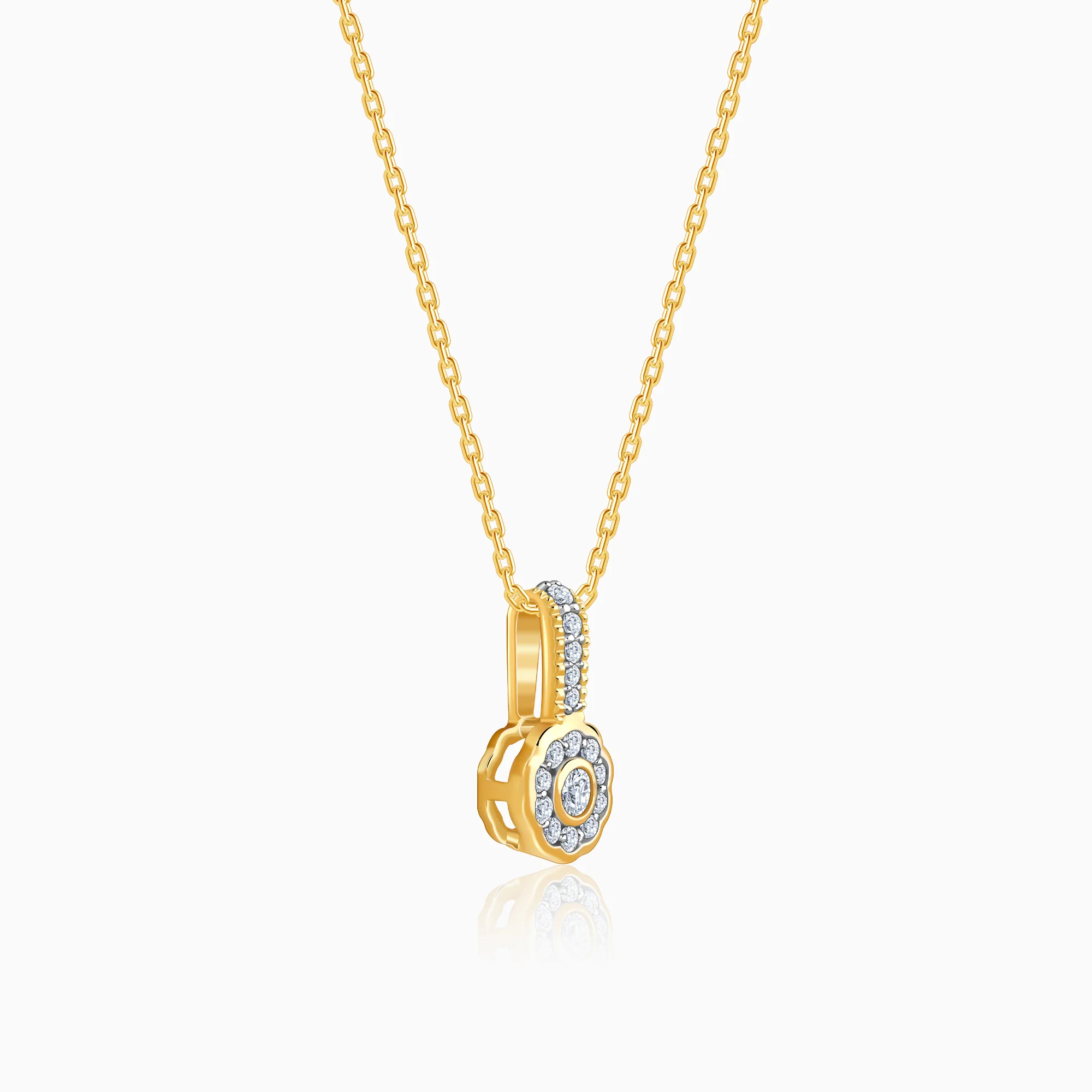 Gold Aurabelle Lab Grown Diamond Pendant - Image 4