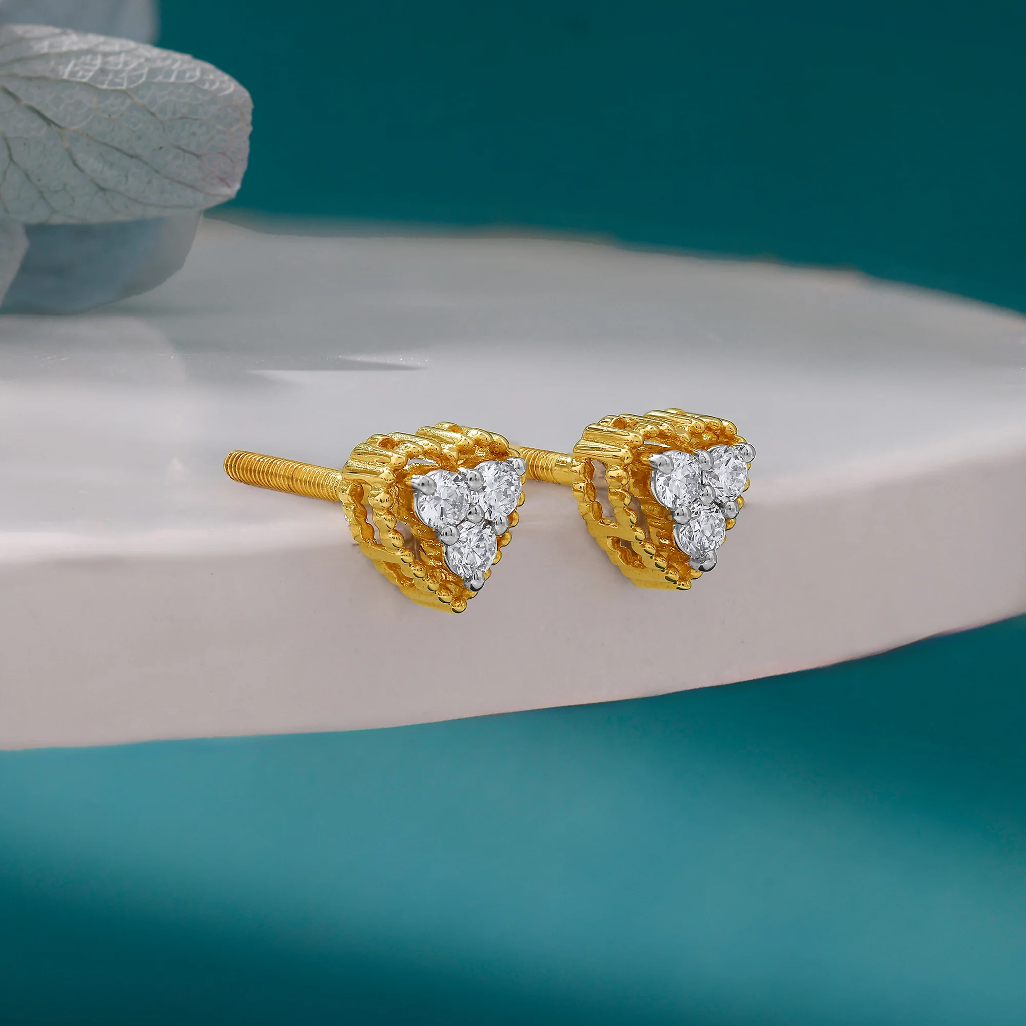 Gold Aurahart Lab Grown Diamond Earrings - Image 2
