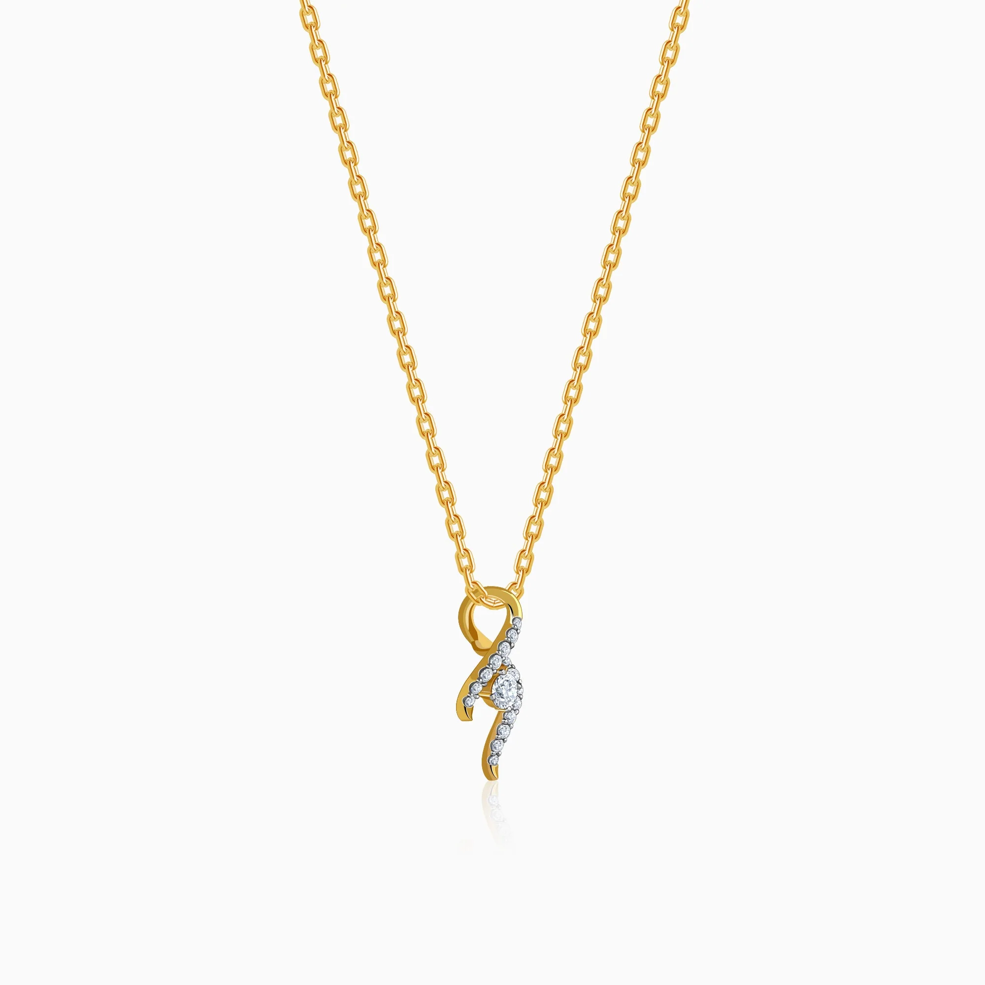 Gold Aurelia Spiral Lab Grown Diamond Pendant - Image 4