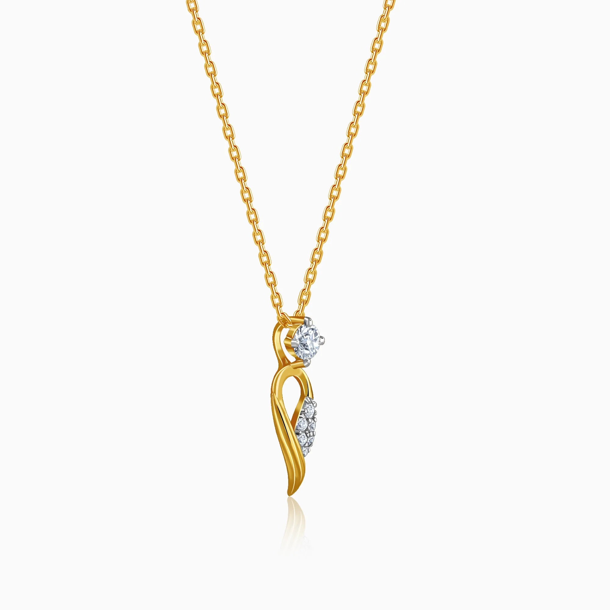 Gold Aurex Muse Lab Grown Diamond Pendant - Image 4