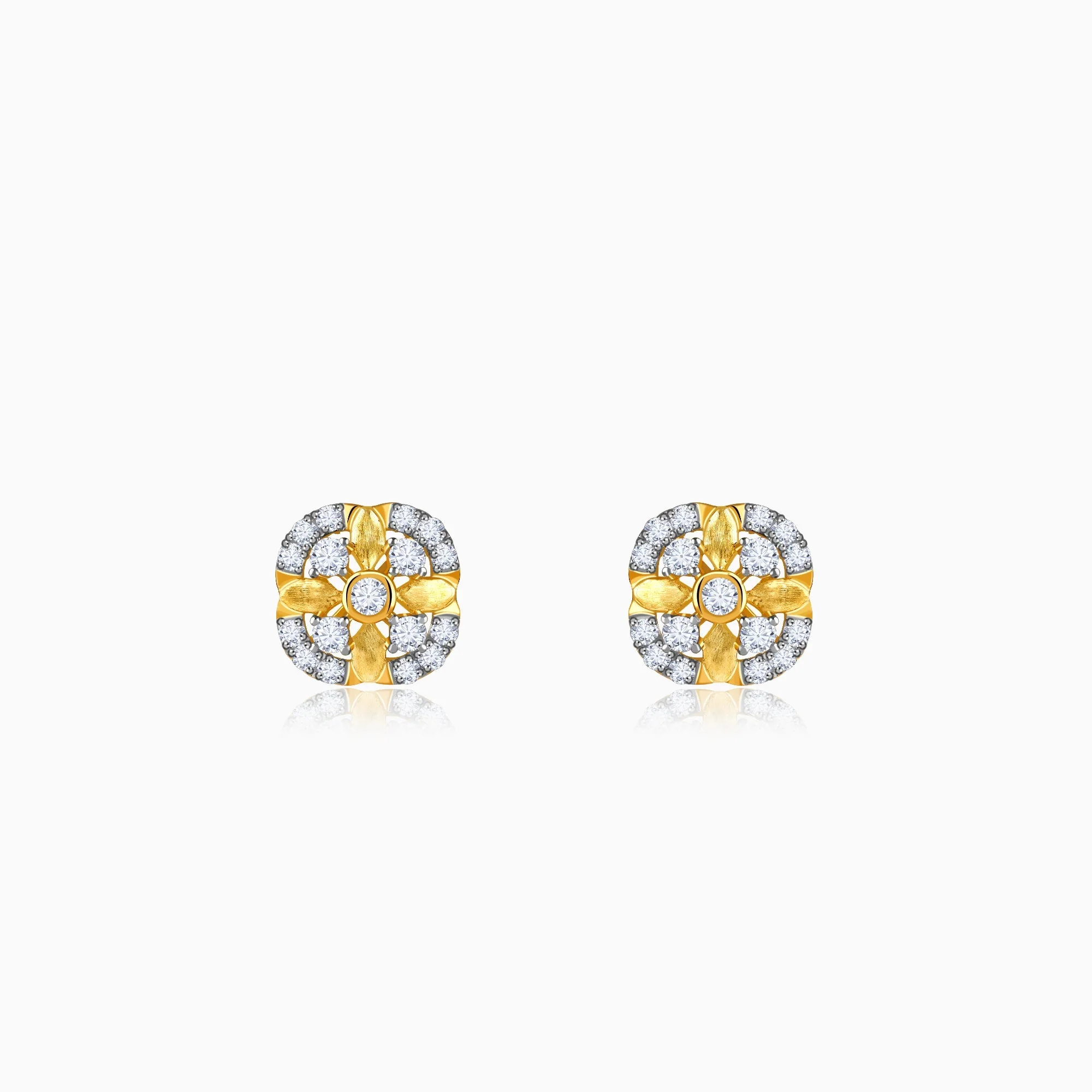 Gold Auric Garden Lab Grown Diamond Earrings