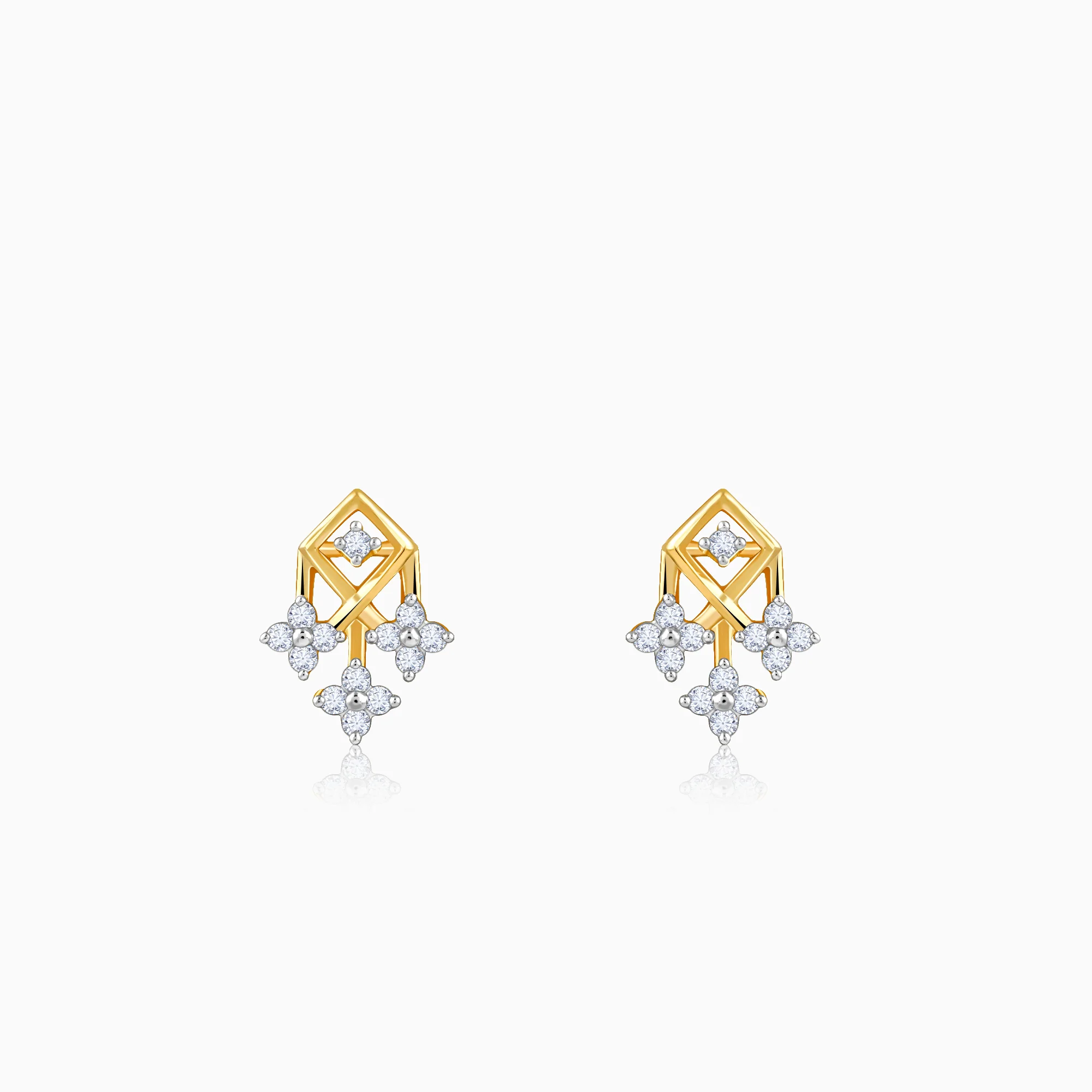 Gold Auric Lab Grown Diamond Earrings